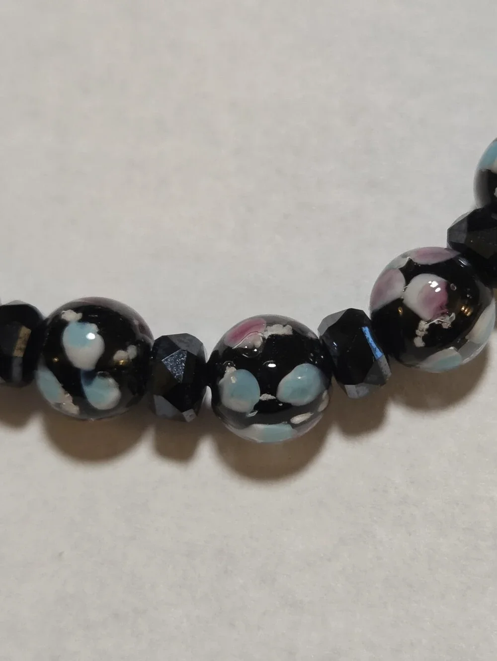 🆕️ NOGU Black Orchid .925 Sterling Silver Firefly Glass Blossom Bracelet